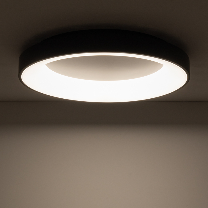 Nowodvorski NIKKI ROUND LED  Lampy sufitowe Plafon Max moc 60W LED  3000K Czarny 11208