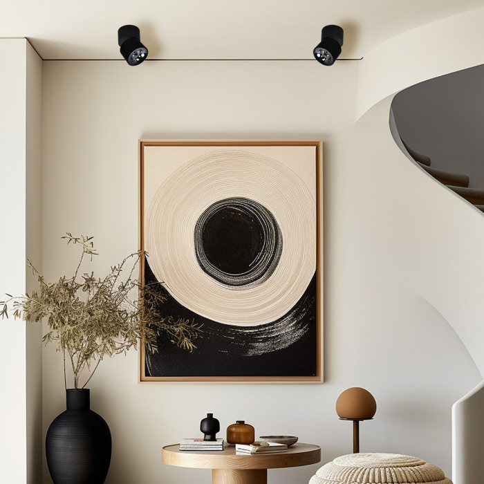 Light Prestige Ruchoma oprawa natynkowa Brema czarna LED CCT LP-2626/1RM BK movable