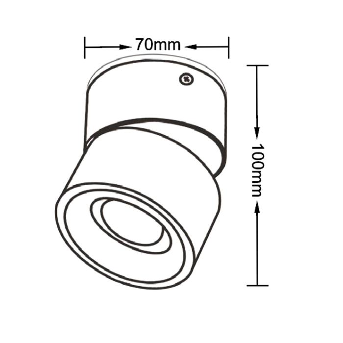 Light Prestige Ruchoma oprawa natynkowa Brema czarna LED CCT LP-2626/1RM BK movable