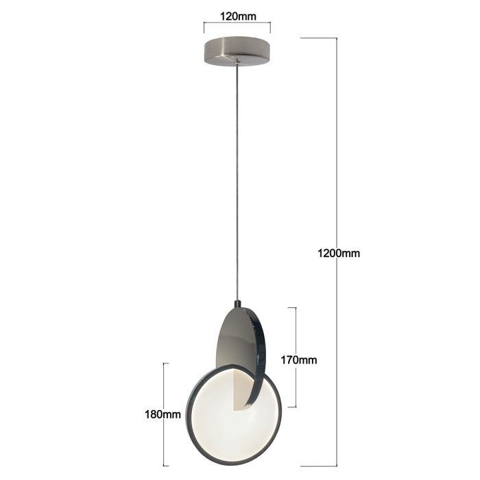 Light Prestige Lampa wisząca Circlo chrom LED CCT LP-1311/1P CH