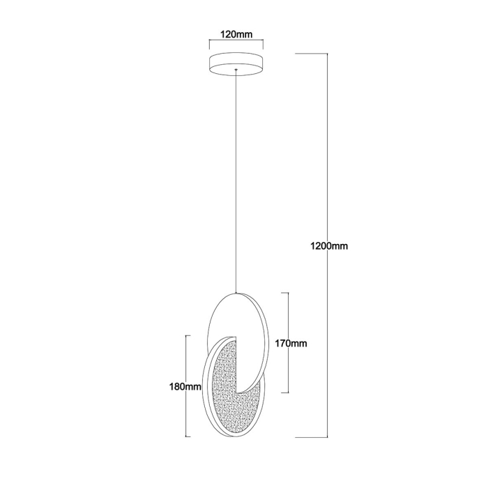 Light Prestige Lampa wisząca Circlo chrom LED CCT LP-1311/1P CH