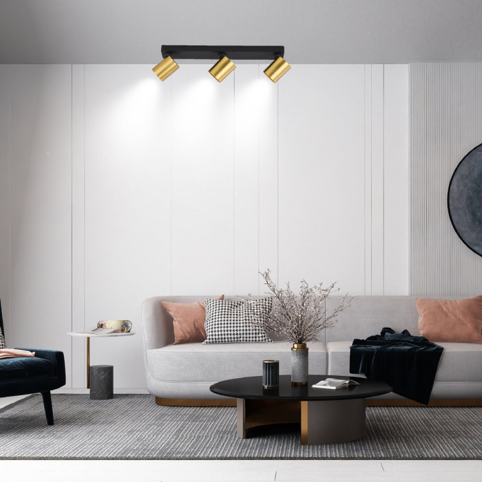 Light Prestige Spot Snow New 3 złoty 3xGU10 LP-731N/3W GD