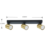 Light Prestige Spot Snow New 3 złoty 3xGU10 LP-731N/3W GD