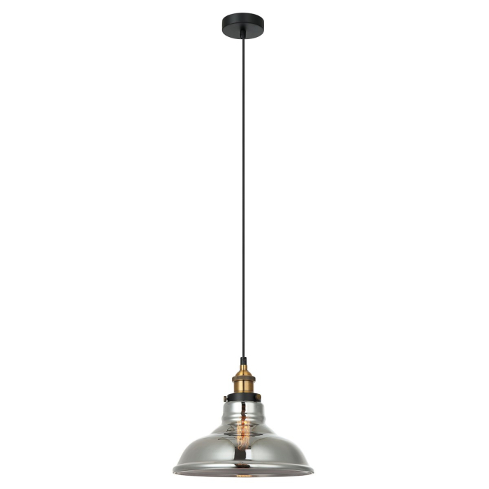 Italux Hubert 1xE27 Wisząca Czarny złoty MDM-2381/1 GD+SG