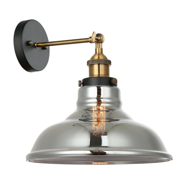 Italux Hubert 1xE27 Kinkiet Czarny złoty MBM-2381/1 GD+SG