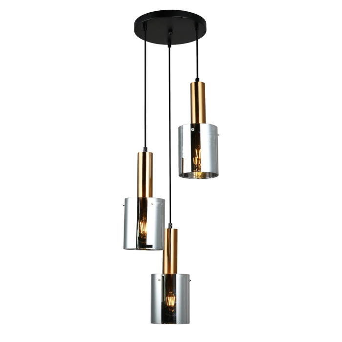 Italux Sardo 3xE27 Wisząca Mosiężny PND-5581-3A-BRO+SG