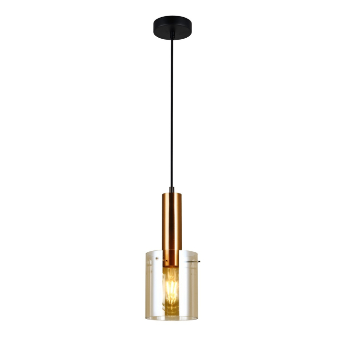 Italux Sardo 1xE27 Wisząca Mosiężny PND-5581-1-BRO+AMB