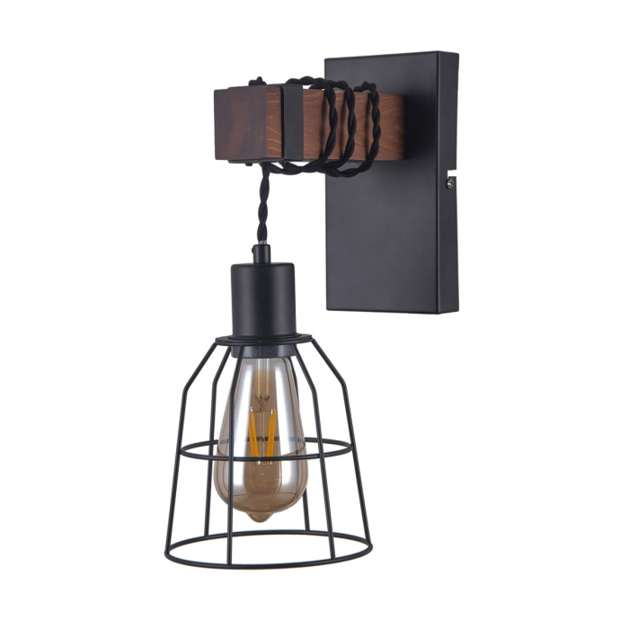 Italux Reda 1xE27 Kinkiet Czarny mat WL-4793-1-L