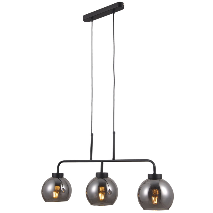 Italux Poggi 3xE27 Wisząca Czarny mat PND-28028-3