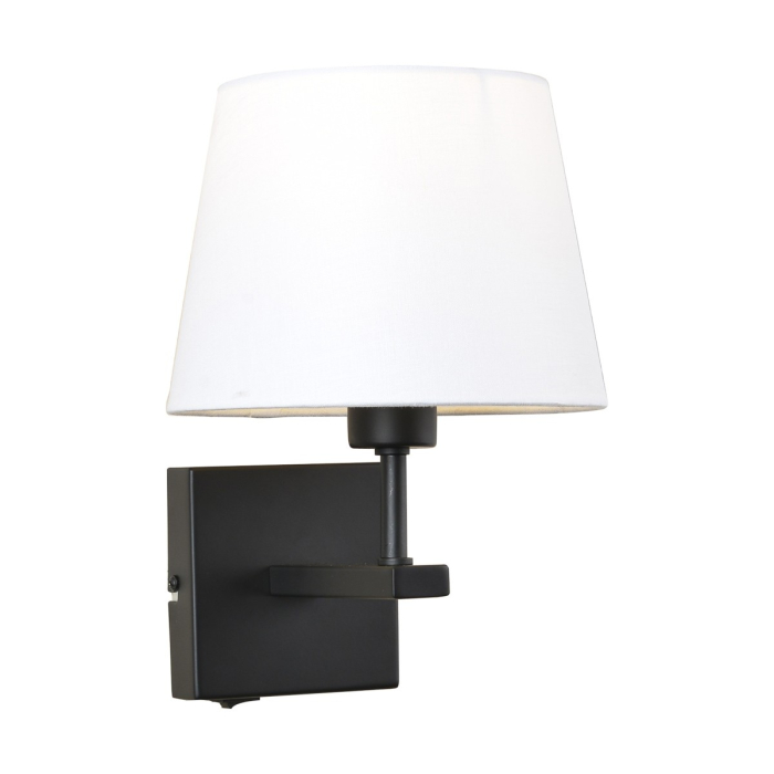 Italux Norte 1xE27 Kinkiet Czarny mat WL-1122-1-A-BM-RO-WH