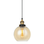 Italux Cardena 1xE27 Wisząca Czarny złoty MDM-4330/1 GD+AMB