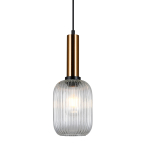 Italux Antiola 1xE27 Wisząca Mosiężny PND-5588-1M-BRO+CL
