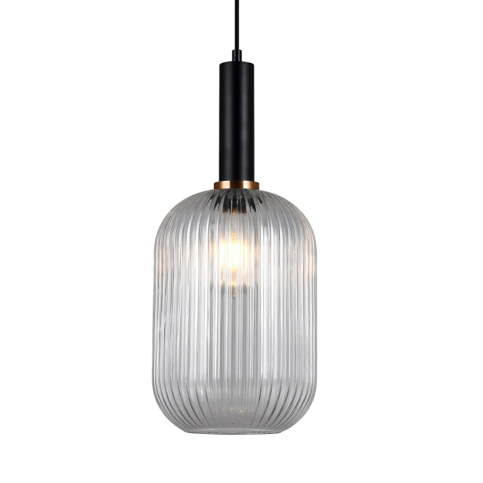 Italux Antiola 1xE27 Wisząca Czarny PND-5588-1L-BK+CL