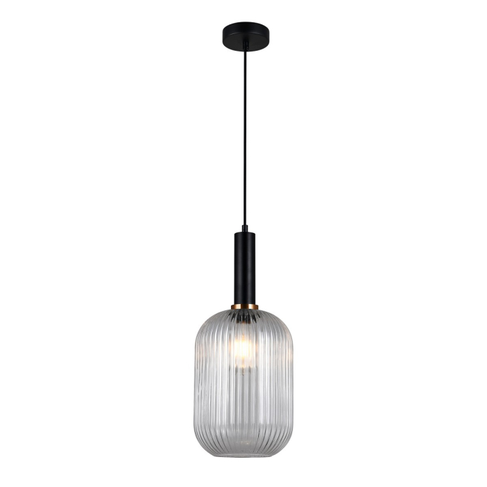 Italux Antiola 1xE27 Wisząca Czarny PND-5588-1L-BK+CL
