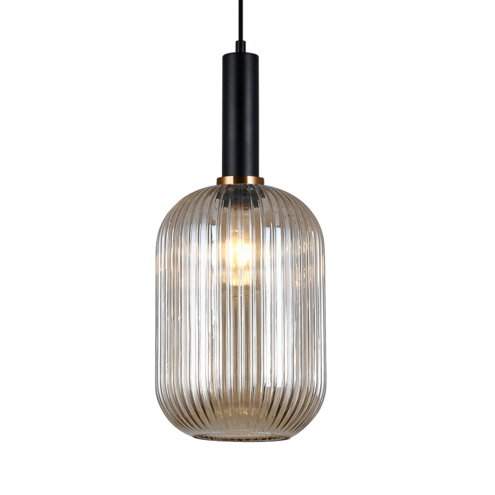 Italux Antiola 1xE27 Wisząca Czarny PND-5588-1L-BK+AMB