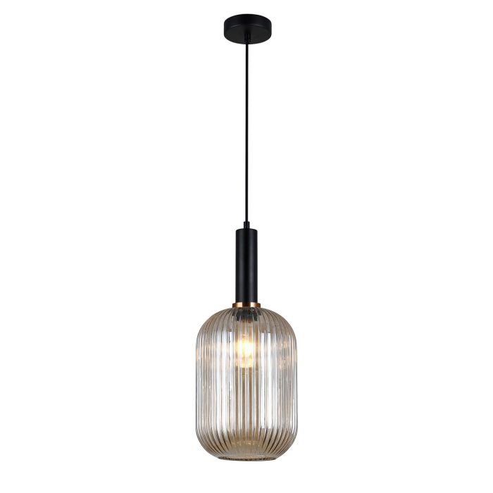 Italux Antiola 1xE27 Wisząca Czarny PND-5588-1L-BK+AMB