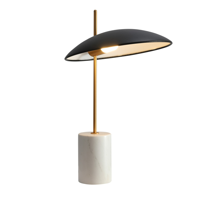 Italux Vilai LED 4W 400lm 3000K Biurkowa Czarny Złoty Marmur TB-203342-1-BL