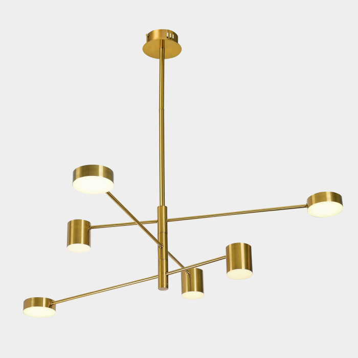 Italux Remdal LED 36W 2700lm 3000K Wisząca Złoty PND-16374-6-COP-GD-3K