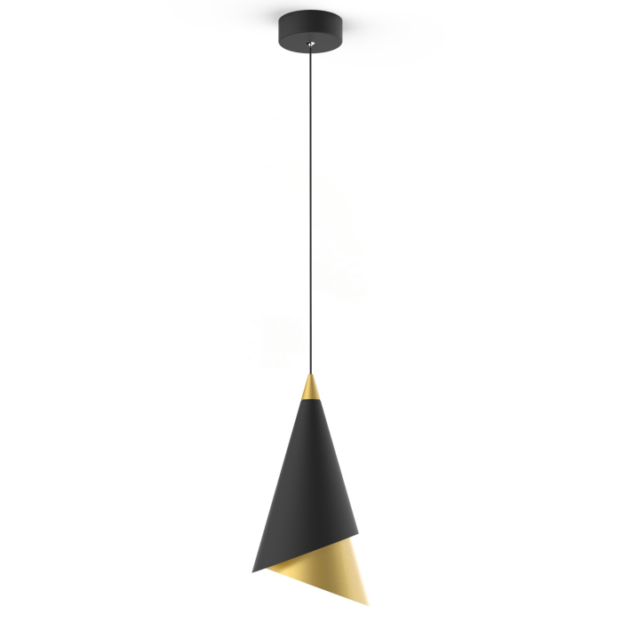 Italux Raalto LED 13.55W 469lm 3000K Wisząca Czarny Złoty PND-433128-1A