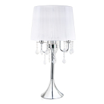 Light Prestige Mona biurkowa srebrna 3xE14 biały, srebrny LP-5005/1T srebrna