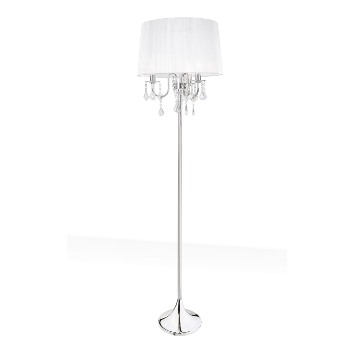 Light Prestige Mona biurkowa srebrna 3xE14 biały, srebrny LP-5005/1T srebrna