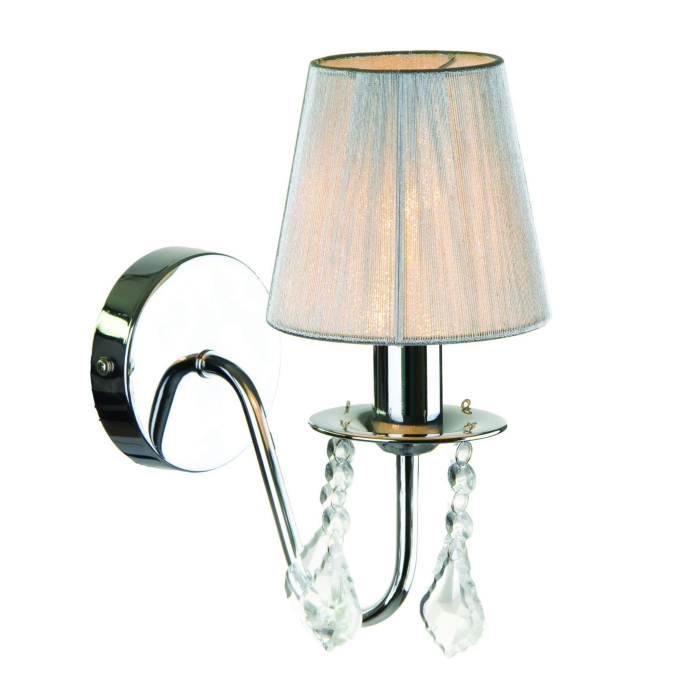Light Prestige Mona biurkowa srebrna 3xE14 biały, srebrny LP-5005/1T srebrna