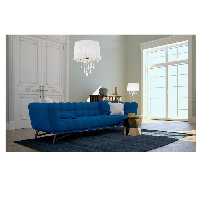 Light Prestige Mona biurkowa srebrna 3xE14 biały, srebrny LP-5005/1T srebrna