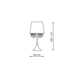 Light Prestige Mona biurkowa czarna 3xE14 czarny LP-5005/1T czarna