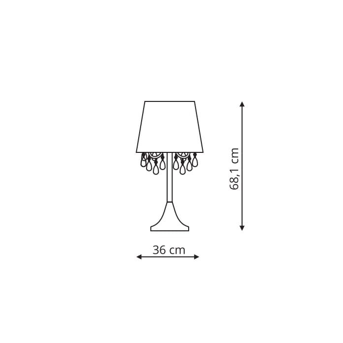 Light Prestige Mona biurkowa czarna 3xE14 czarny LP-5005/1T czarna