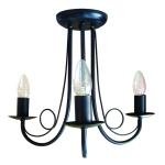 Light Prestige Perła 3 wisząca czarna 3xE14 czarny LP-020/3P black
