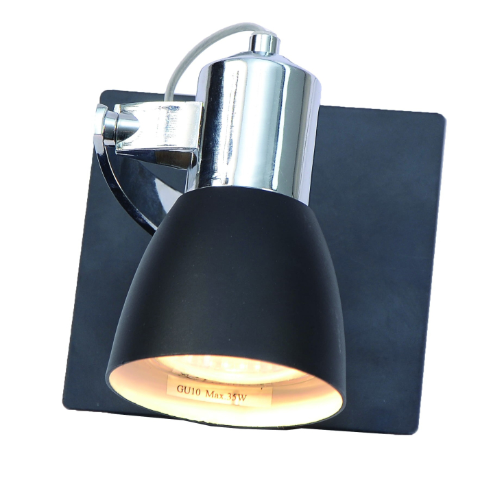 Light Prestige Rawenna 1 kinkiet czarny 1xGU10 czarny, srebrny LP-727/1W czarny