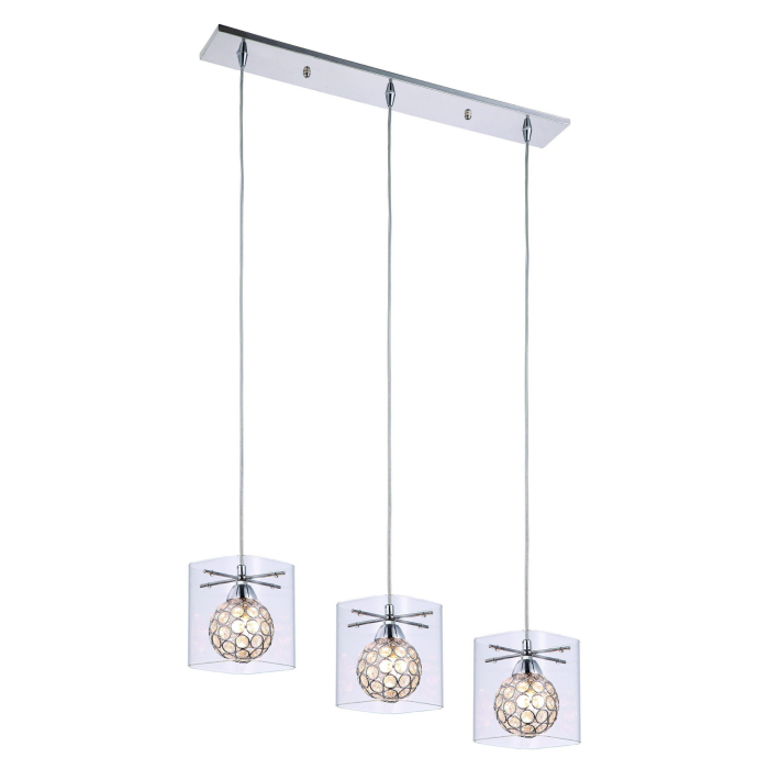 Light Prestige Spark 1 wisząca transparentna 1xG9 srebrny, transparentny LP-5193/1P transp