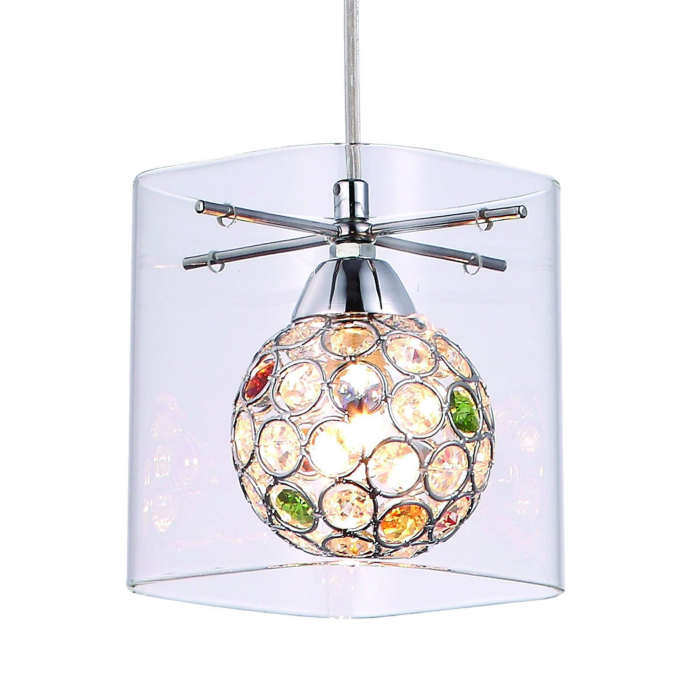 Light Prestige Spark 1 wisząca transparentna 1xG9 srebrny, transparentny LP-5193/1P transp