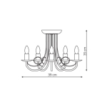 Light Prestige Perła 5 wisząca czarna 5xE14 czarny LP-020/5P black