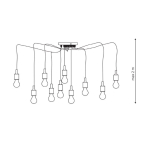 Light Prestige Soleto 10 wisząca 10xE27 Czarny LP-90082/10P