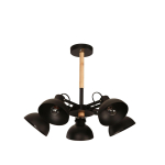 Light Prestige Terme 5 wisząca E27 czarny, drewno LP-4404/5P