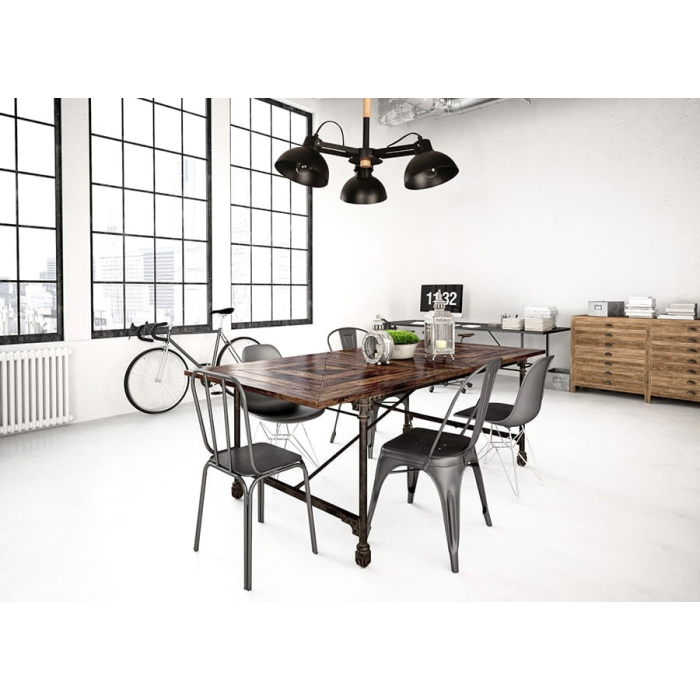 Light Prestige Terme 5 wisząca E27 czarny, drewno LP-4404/5P