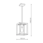 Light Prestige Napoli wisząca czarna E27 czarny LP-4146/1P-BL