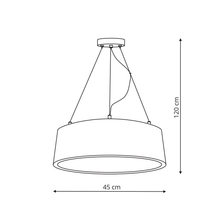Light Prestige Malaga wisząca szara LED szary LP-622/1P GREY