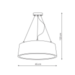 Light Prestige Malaga wisząca biała LED biały LP-622/1P WH