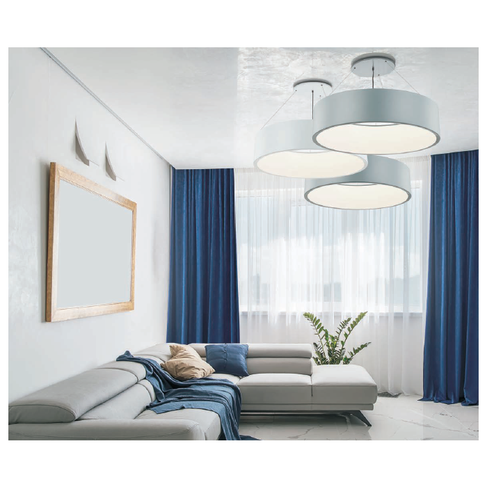 Light Prestige Malaga wisząca biała LED biały LP-622/1P WH
