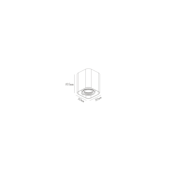 Light Prestige Merano 1 natynkowa GU10 biały LP-2790/1SM WH
