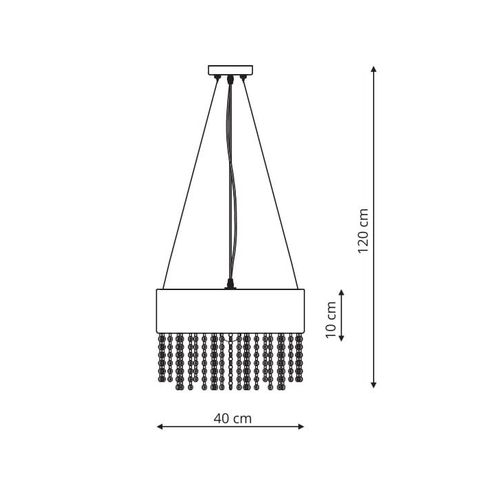 Light Prestige Madryt wisząca czarna E27 czarny LP-81458/1P BK