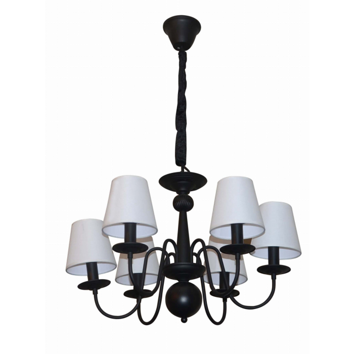 Light Prestige Werona 6 wisząca E14 czarny, biały LP-88439/6P