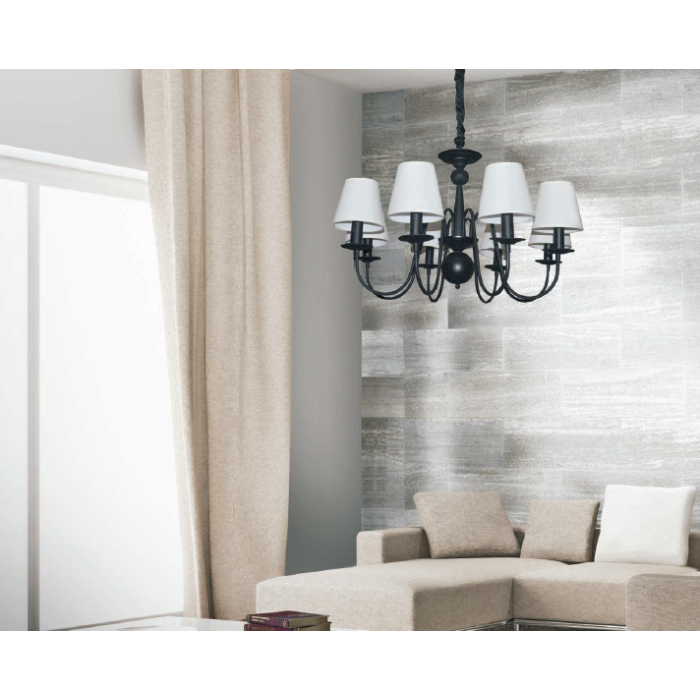 Light Prestige Werona 6 wisząca E14 czarny, biały LP-88439/6P