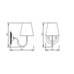 Light Prestige Werona kinkiet E14 czarny, biały LP-88439/1W