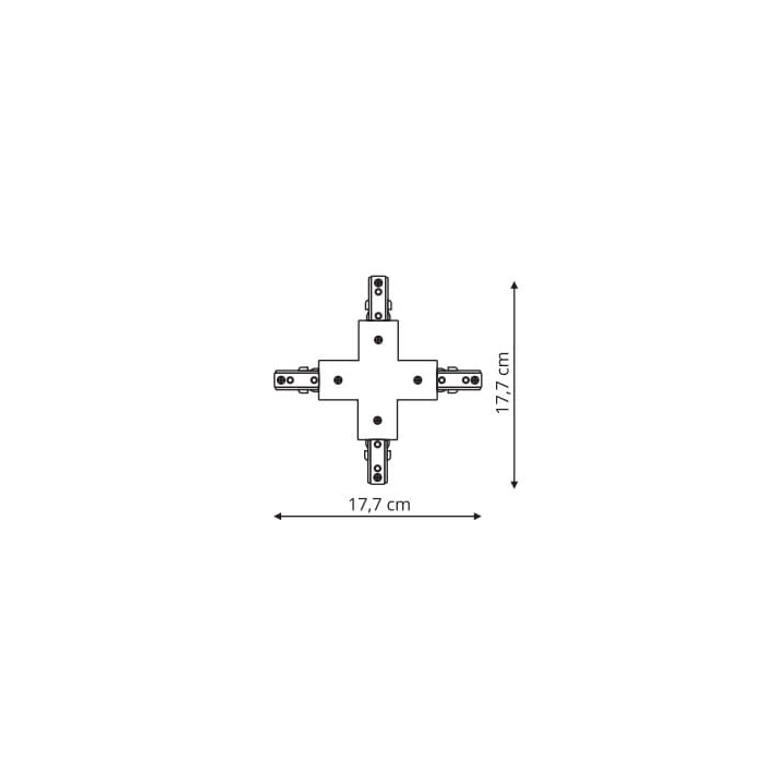 Light Prestige Łącznik biały  do szynoprzewodów 1F biały LP-554 WH