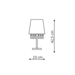 Light Prestige Mona biurkowa srebrna mała E27 srebrny LP-5005/1TS srebrna