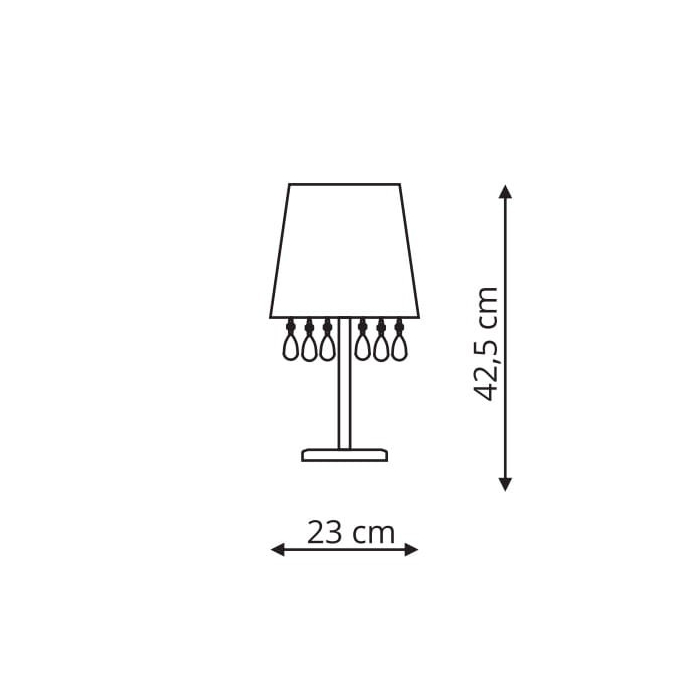 Light Prestige Mona biurkowa srebrna mała E27 srebrny LP-5005/1TS srebrna