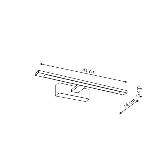 Light Prestige Isla kinkiet biały średni z IP44 4000K LED biały GS-LWB-12W WH